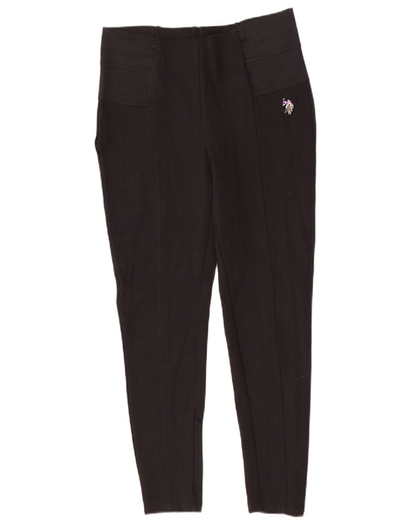 Polo Assn. Leggings da donna UK 14 Large in viscosa nera