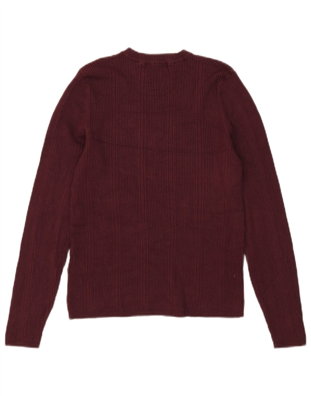 Maglione maglione girocollo da donna Marks & Spencer UK 12 Borgogna medio