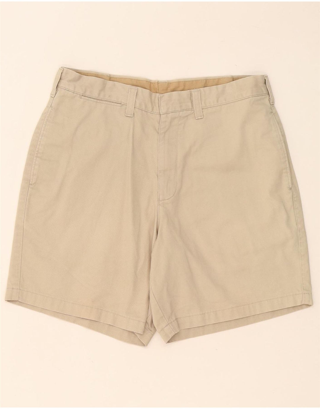 MARKS & SPENCER Pantaloncini chino da uomo W34 grandi in cotone beige