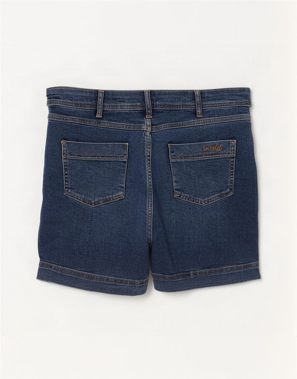 Pantaloncini di jeans da donna Weird Fish UK 14 Large W34 Cotone blu