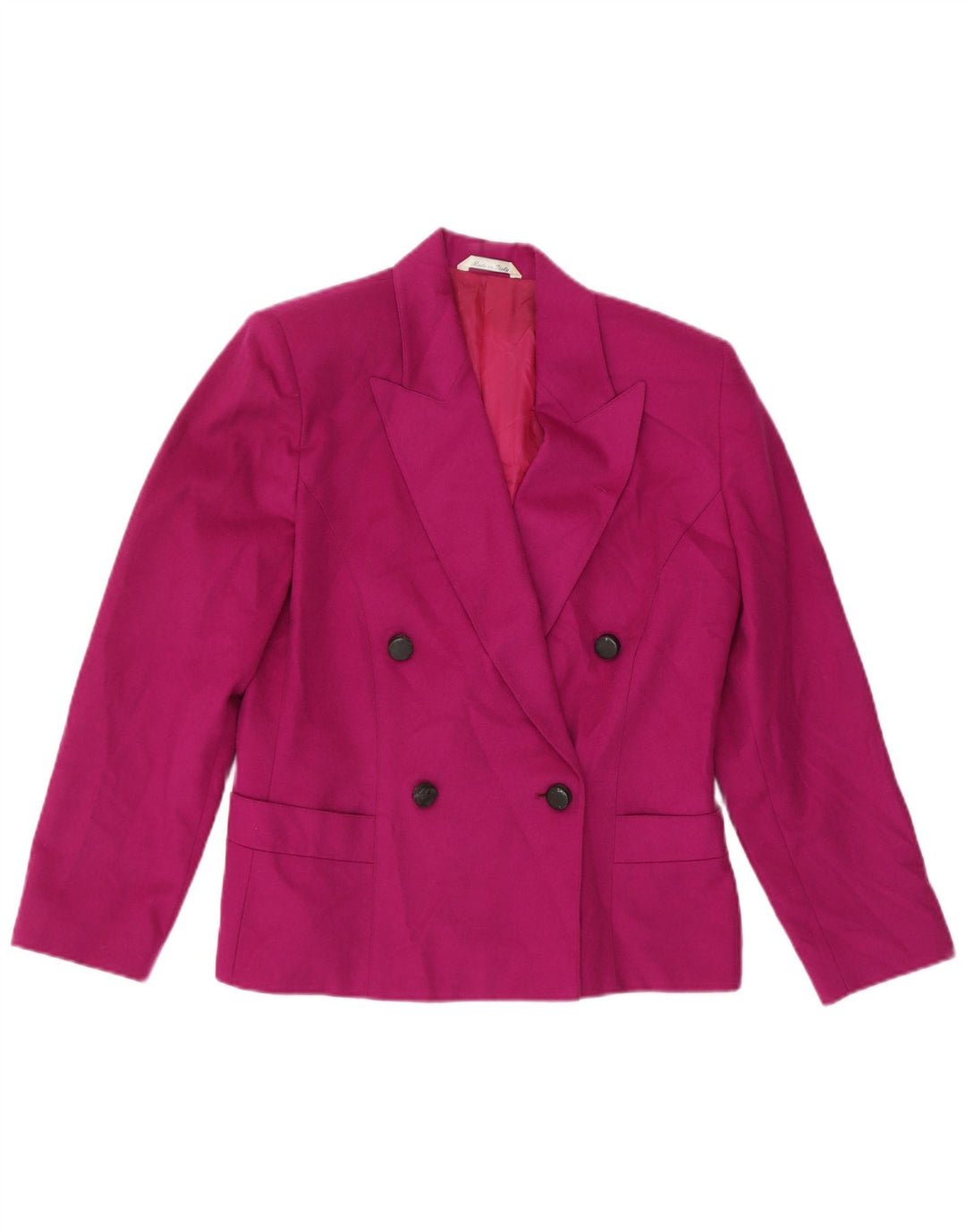 Accento By Marzotto Giacca blazer doppiopetto da donna UK 16 Large Rosa
