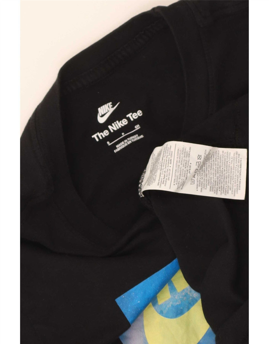 T-shirt grafica da uomo Nike Top Small in cotone nero