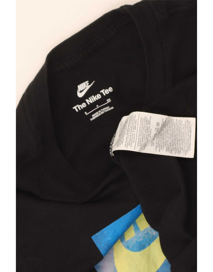 T-shirt grafica da uomo Nike Top Small in cotone nero