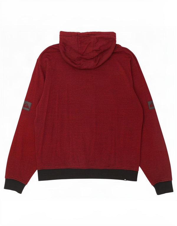 Felpa con cappuccio grafica da uomo Quiksilver XL Borgogna color block