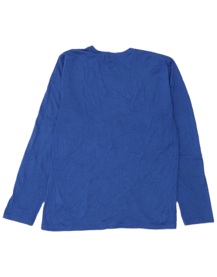 Maglia Nike Dri Fit da uomo a maniche lunghe in poliestere blu medio