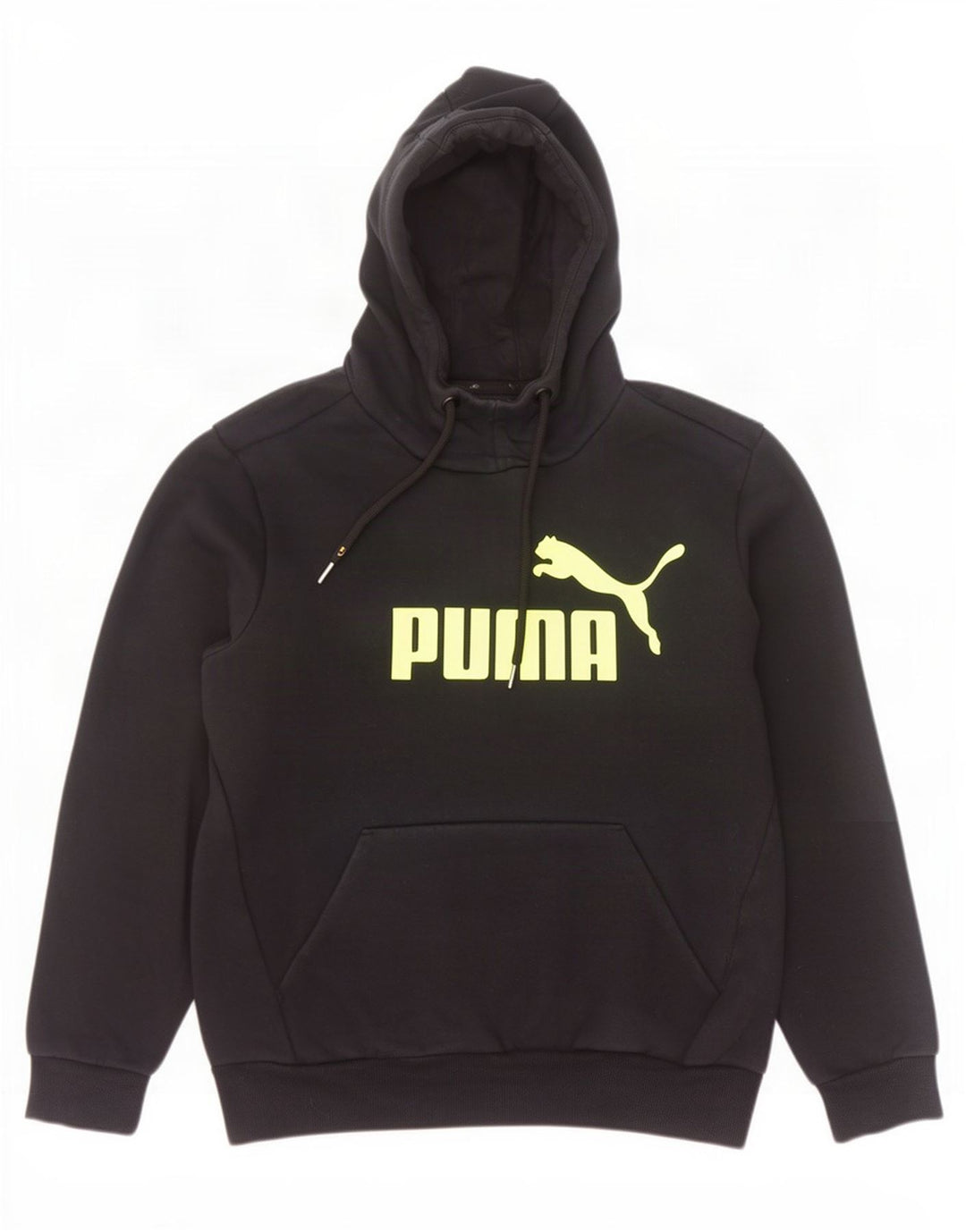 Felpa con cappuccio grafica da uomo Puma piccola in cotone nero