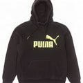 Felpa con cappuccio grafica da uomo Puma piccola in cotone nero