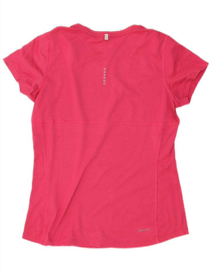 T-shirt da running Nike Dri Fit da donna, taglia UK 14, poliestere rosa medio