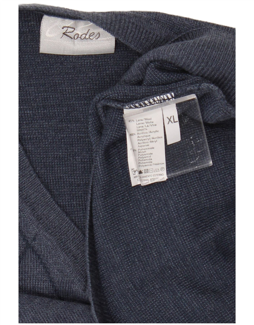 Canotta da uomo Rodes Canotta XL Blu Argyle/Lana diamante