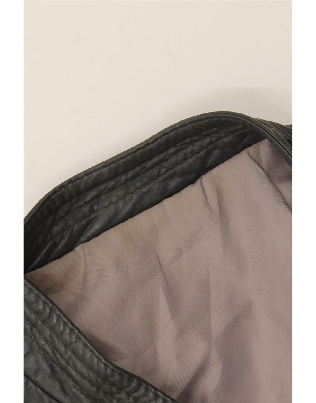 Giacca in pelle da uomo VINTAGE UK 40 grande in pelle grigia