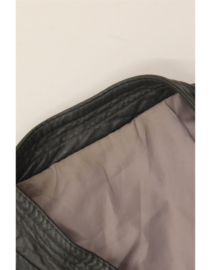 Giacca in pelle da uomo VINTAGE UK 40 grande in pelle grigia