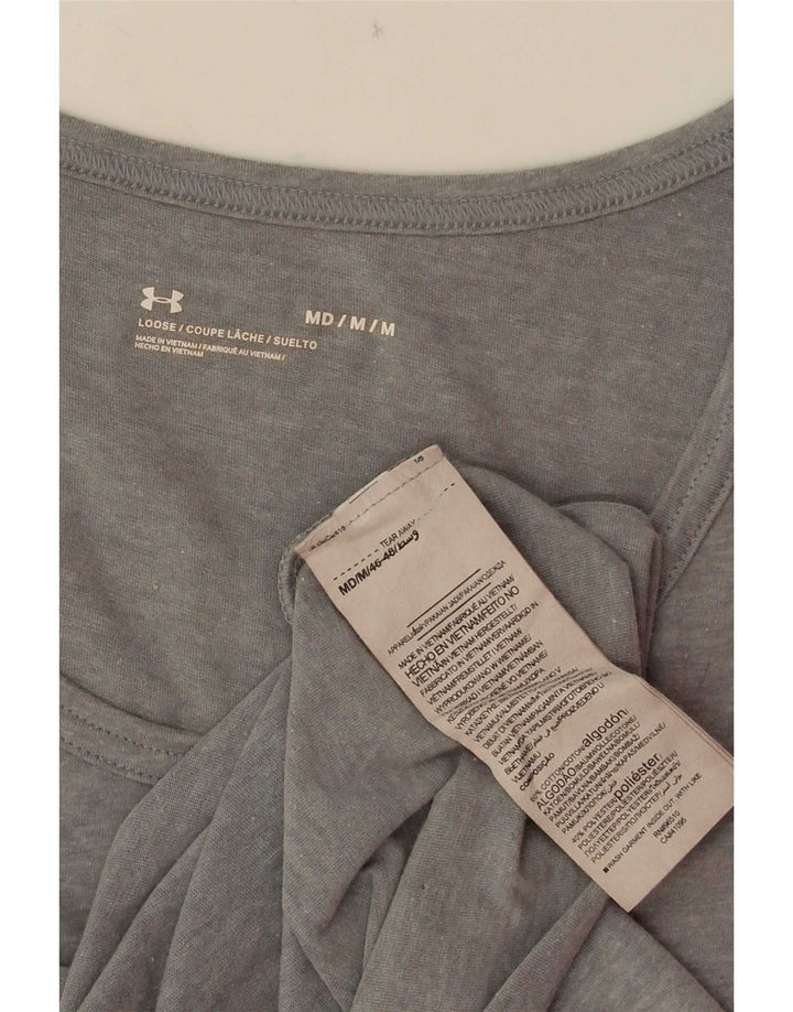 Canottiera grafica da uomo Under Armour in cotone grigio medio