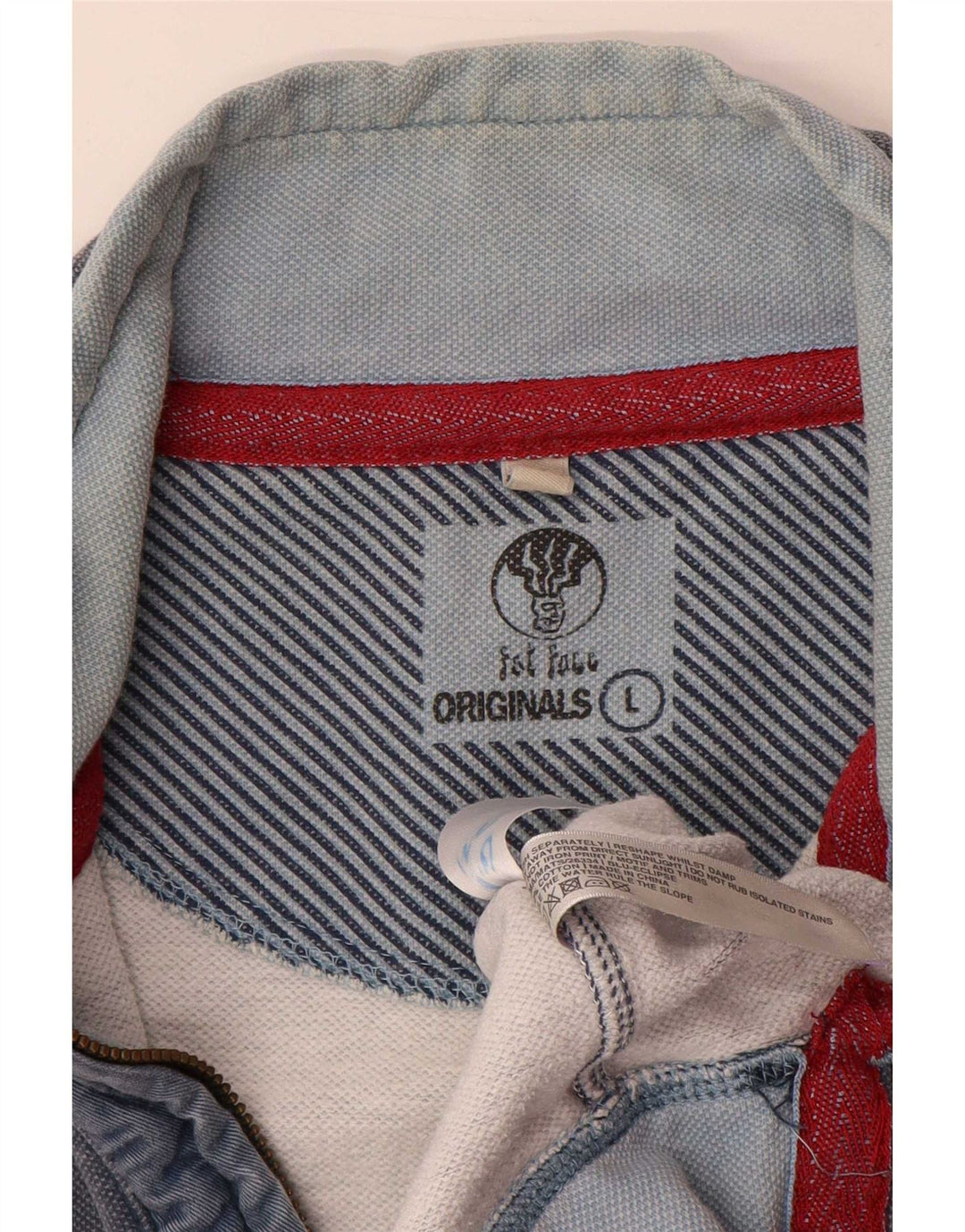 Felpa da uomo con collo con zip Fat Face, maglione grande, cotone blu
