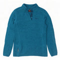 Felpa da donna con collo abbottonato Mountain Warehouse UK 12 Blu medio