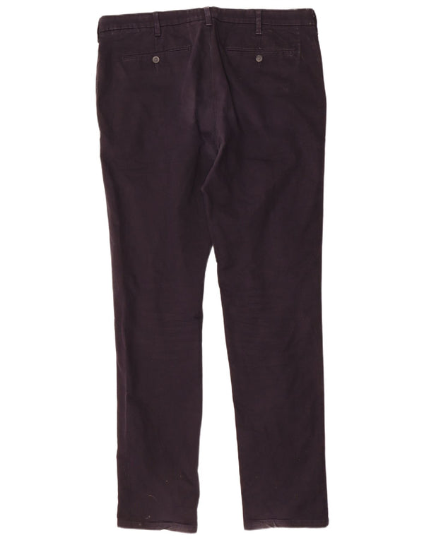 Pantaloni chino slim da uomo Marks & Spencer W38 L35 cotone blu navy
