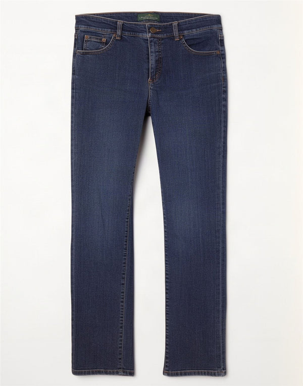 Jeans dritti da donna Ralph Lauren US 4 Small W26 L30 cotone blu