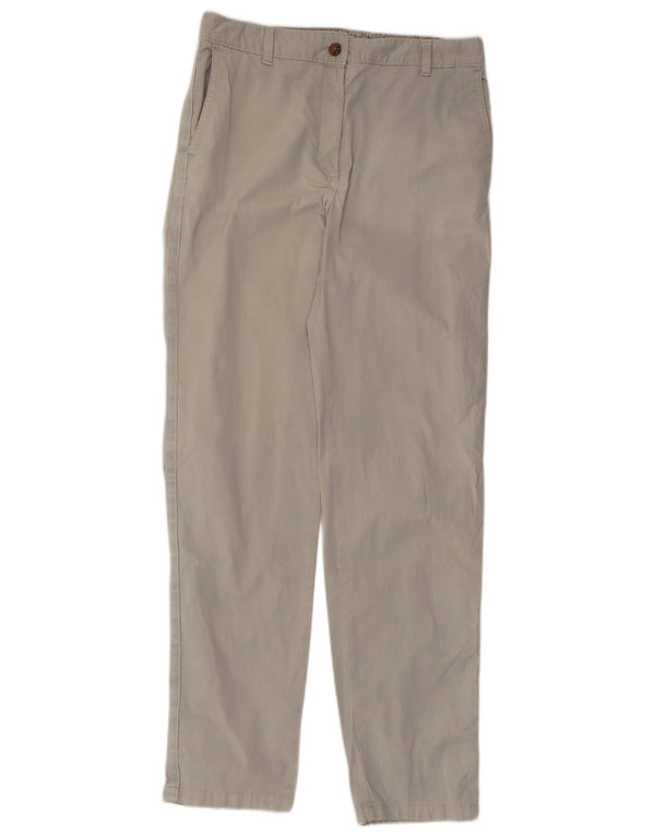 Pantaloni chino a vita alta da donna Marks & Spencer UK 10 Small W30 L30 Grigio