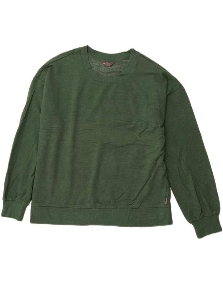 Felpa da donna EDDIE BAUER UK 14 Cotone verde medio