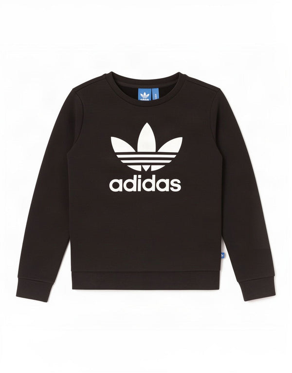 Felpa oversize grafica da donna Adidas UK 6 XS cotone nero