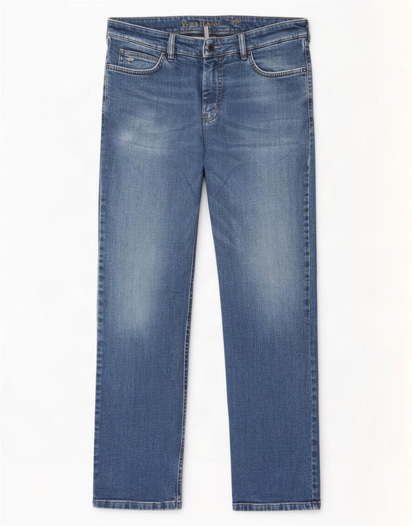 Jeans dritti da uomo Fynch Hatton W34 L32 cotone blu