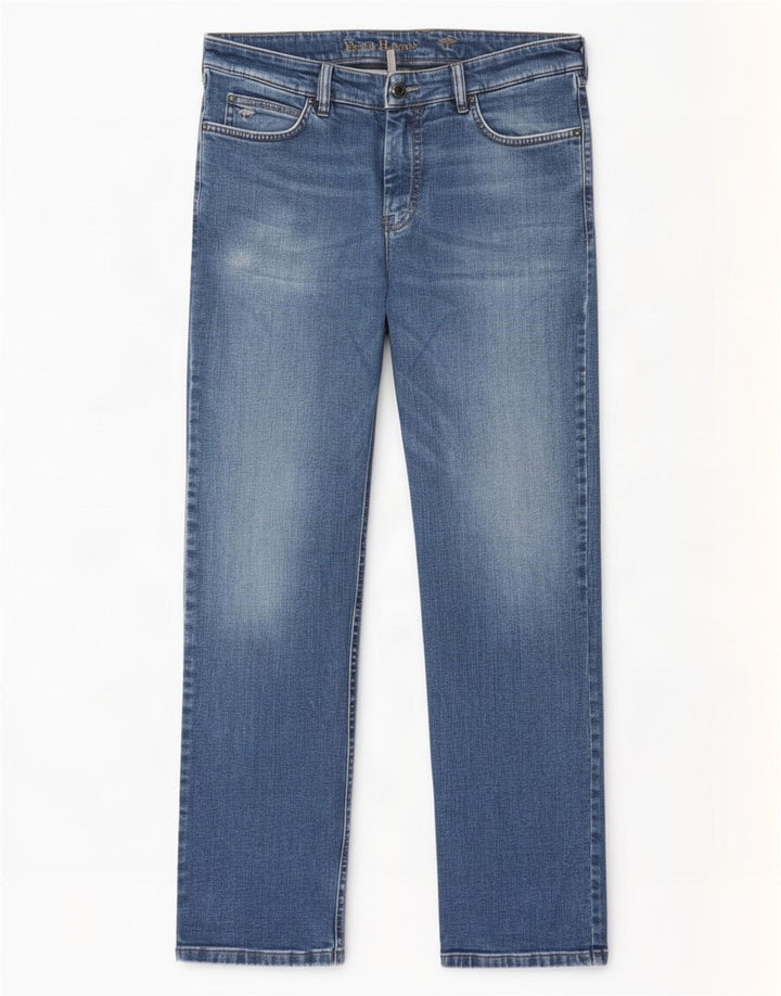 Jeans dritti da uomo Fynch Hatton W34 L32 cotone blu