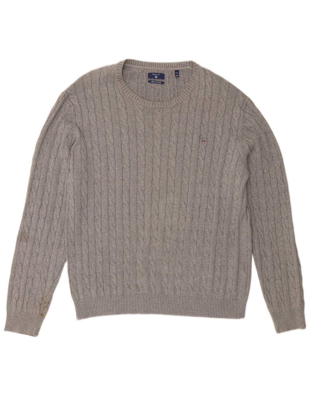 Maglione maglione girocollo da uomo GANT 3XL cotone grigio