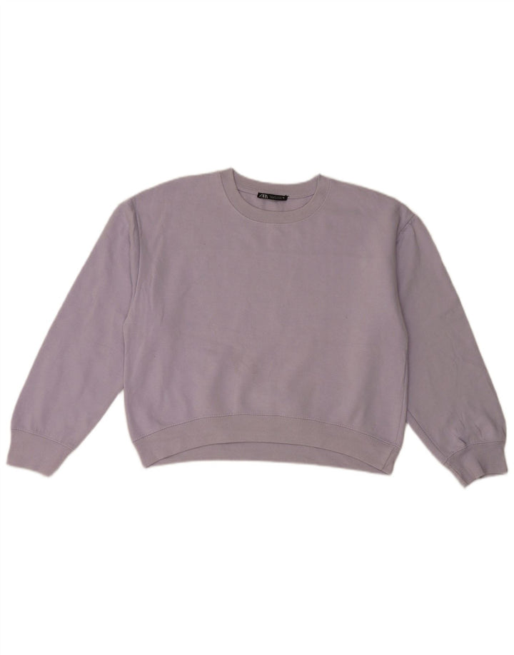 Felpa Zara Donna Maglione UK 16 Large Viola