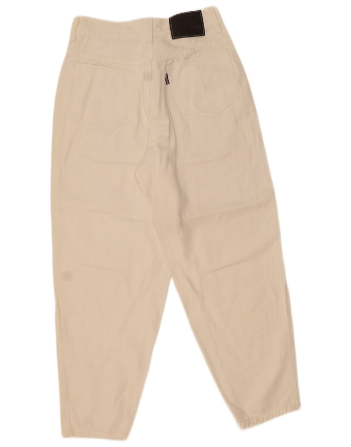ANGELS Womens Tapered Jeans IT 40 Small W28 L28 White Cotton
