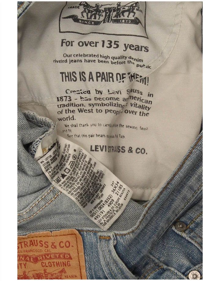 Levi's Mens 511 Slim Jeans W36 L32 Blue Cotton