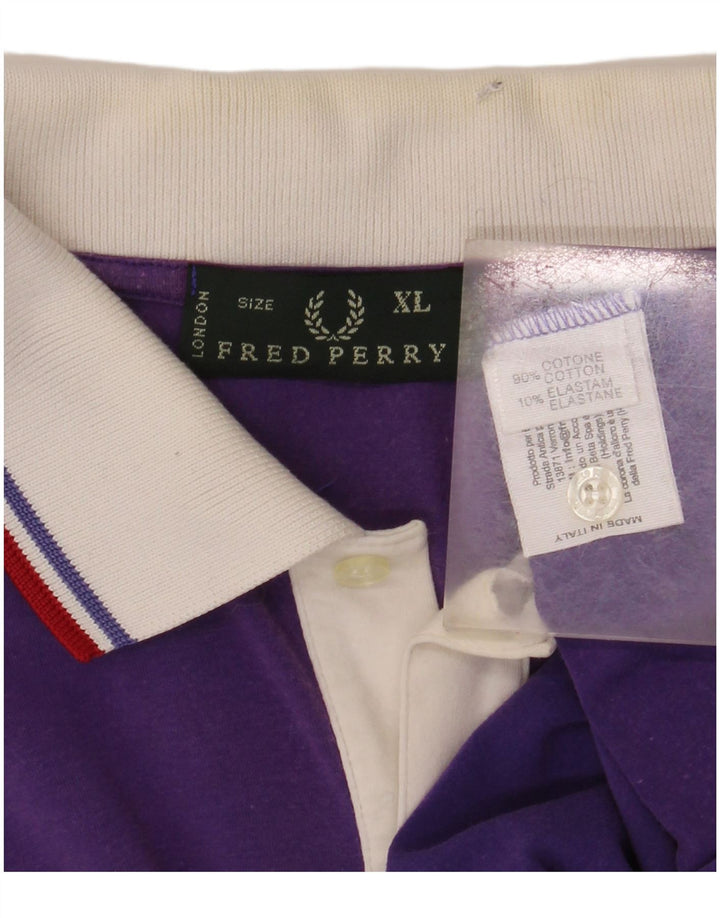Polo da uomo FRED PERRY XL in cotone viola