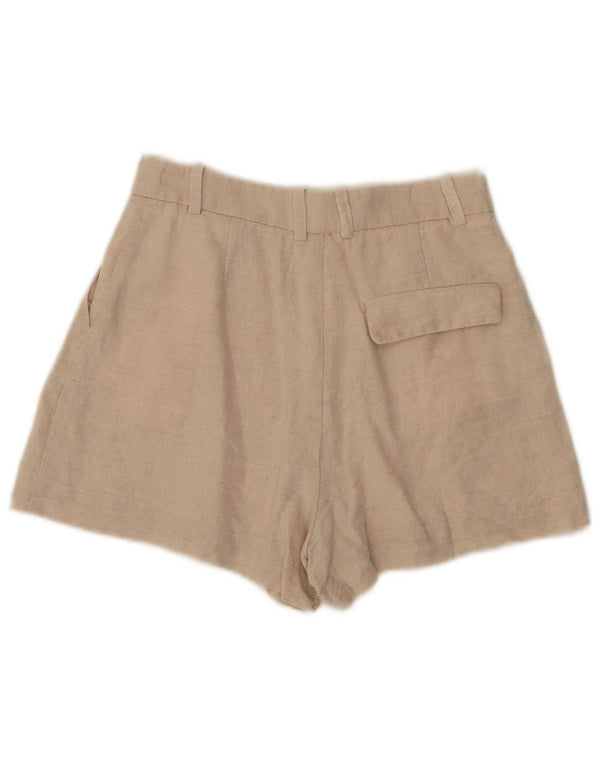 Pantaloncini casual a vita alta da donna Zara XS W24 Lino beige