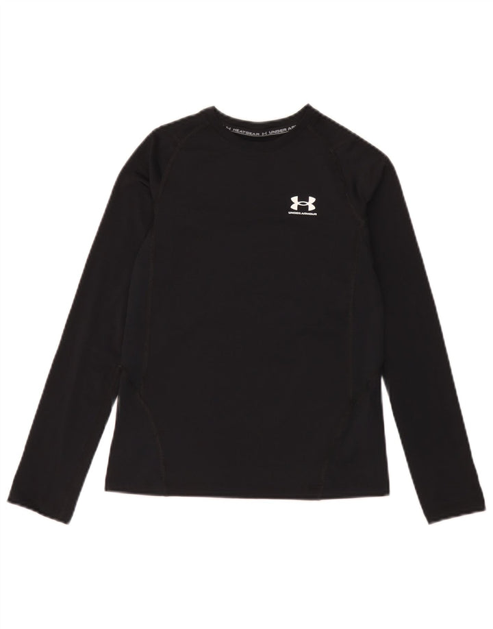 Under Armour Ragazzi Heat Gear Top manica lunga 9-10 anni medio nero