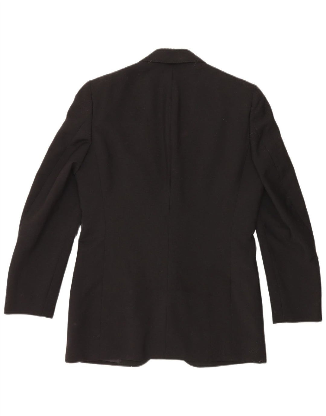 VINTAGE Set da uomo 1 bottone 2 pezzi IT 46 piccolo W29 L29 lana nera