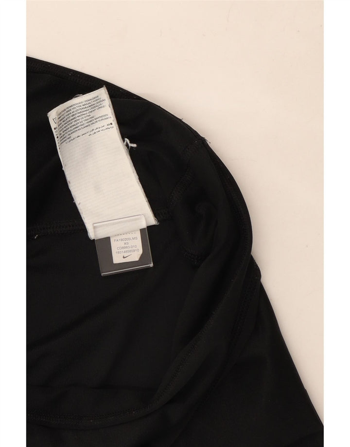 Leggings grafici Nike da donna UK 4 XS poliestere nero