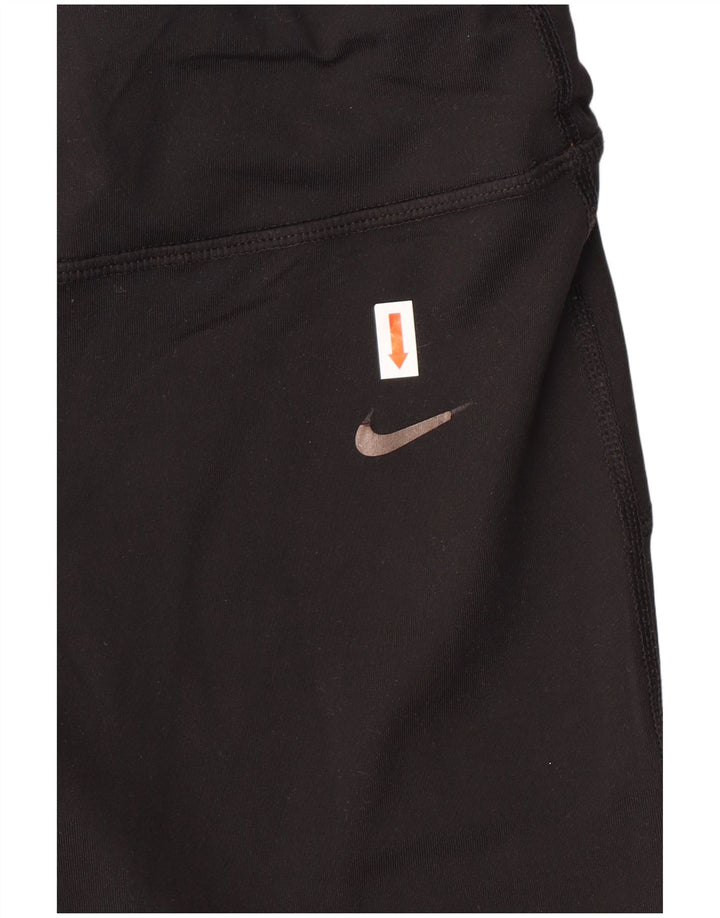 Leggings Capri Dri Fit da donna NIKE UK 14 Large Nero Poliestere