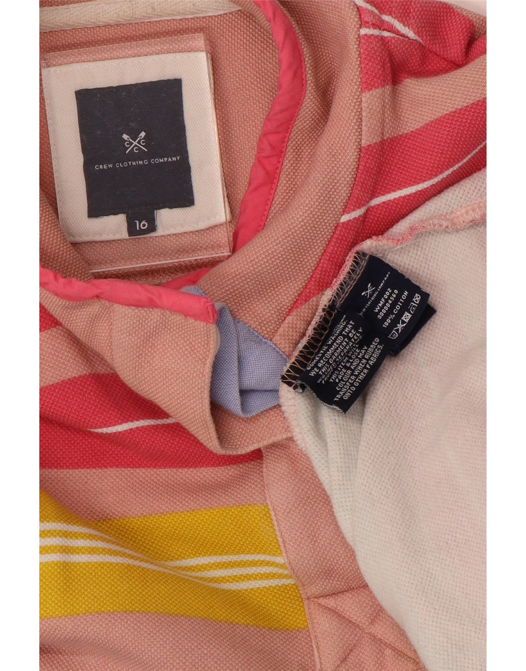 CREW CLOTHING Felpa da donna Maglione UK 16 Grande a righe multicolore