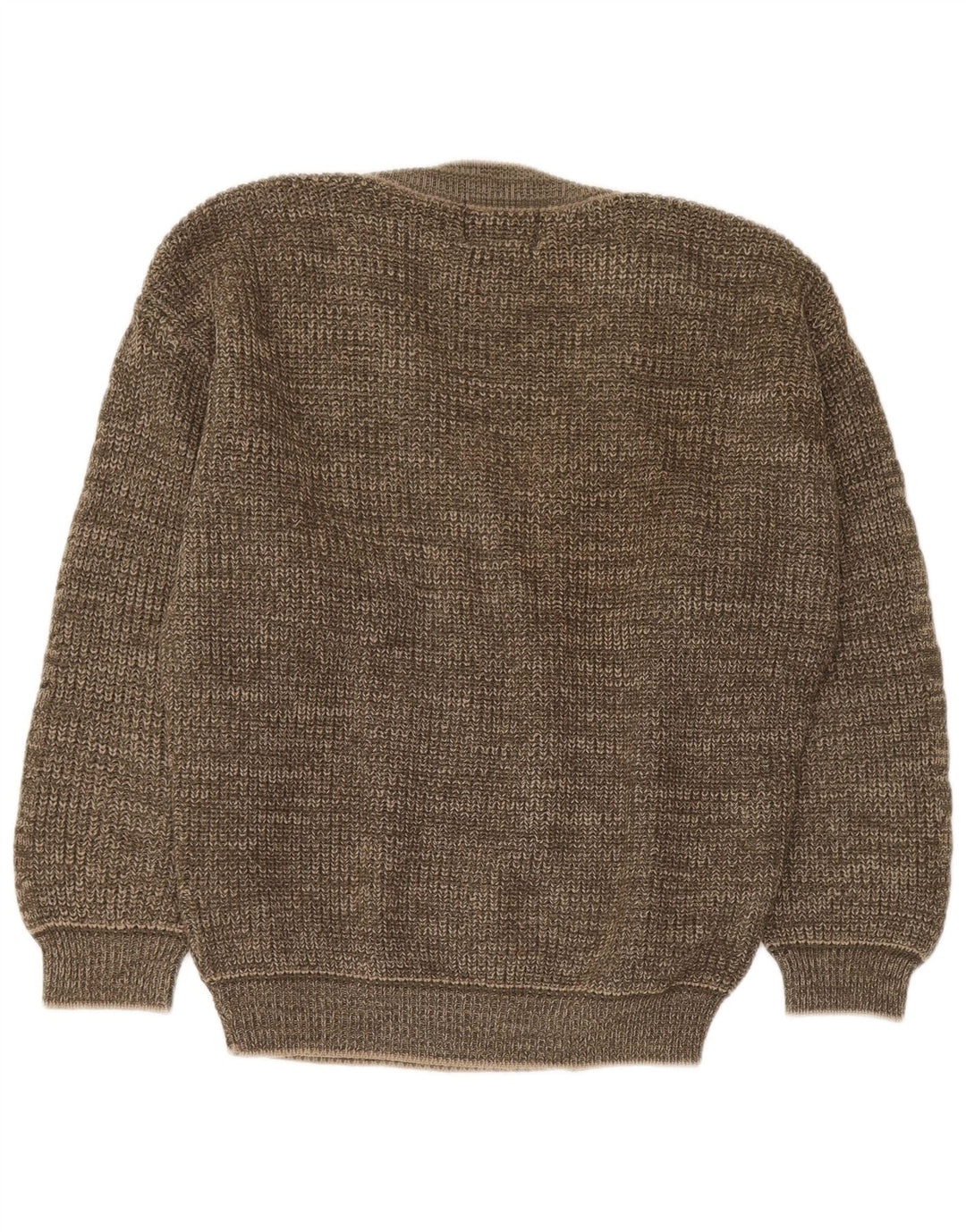 Gianni Abra Maglione da uomo con scollo a V grande acrilico marrone