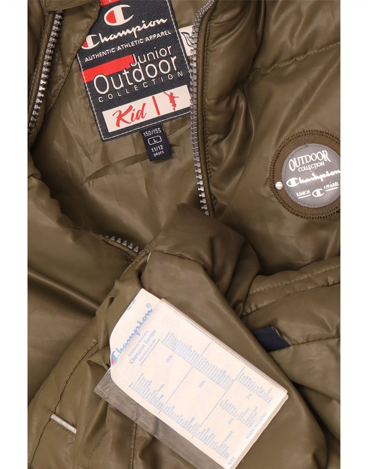 Gilet imbottito per ragazze Champion 11-12 anni grande in poliestere kaki