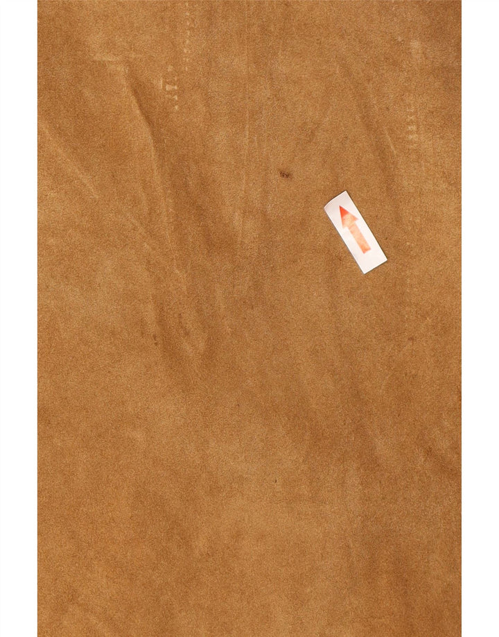 Giacca in pelle scamosciata da uomo Marlboro Classics UK 40 grande in pelle beige