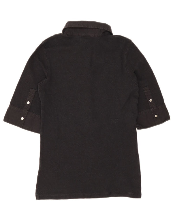 Polo da donna Gant UK 8 piccola in cotone nero