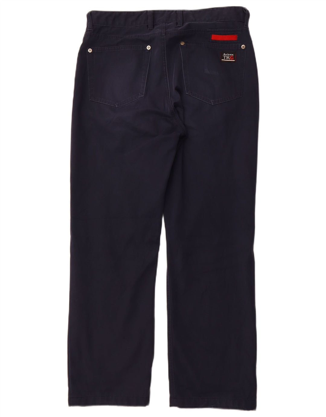 Pantaloni casual dritti da uomo AVIREX W32 L27 poliestere blu navy