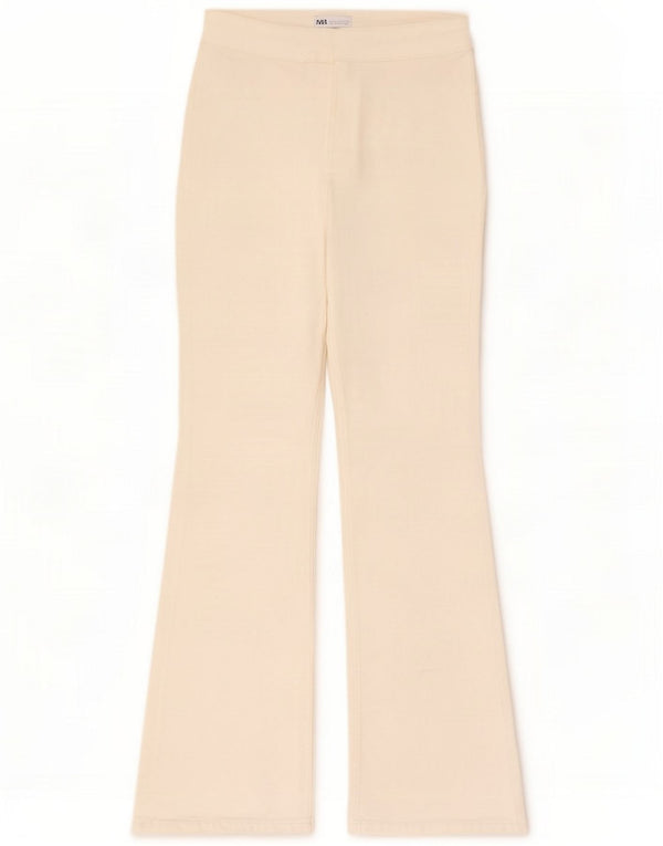 Zara Jeans svasati a vita alta da donna EU 42 Large W32 L34 Bianco