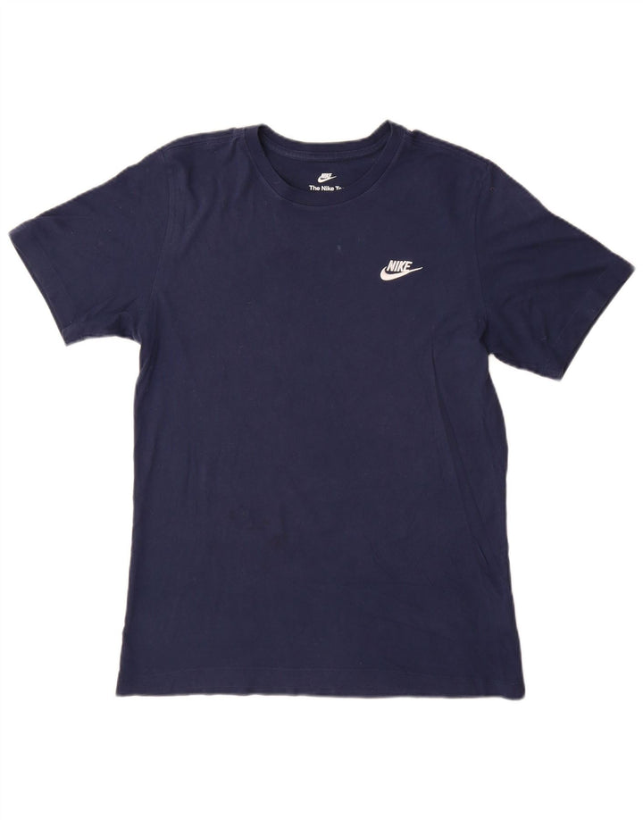 T-shirt da uomo NIKE Top Small in cotone blu navy