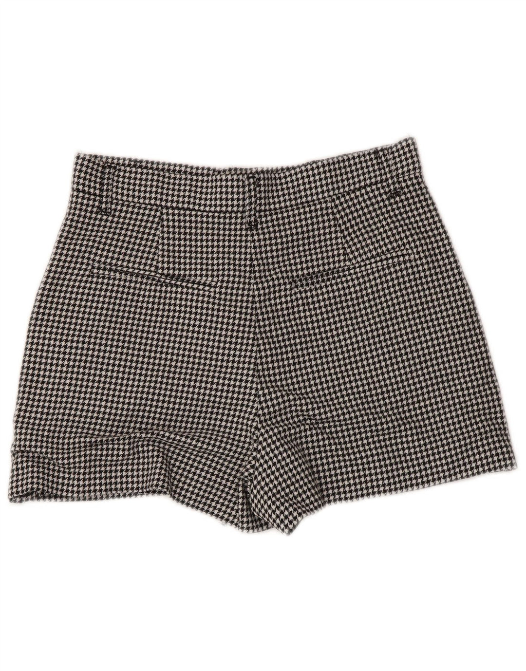Pantaloncini chino da donna Zara piccoli W26 pied de poule neri