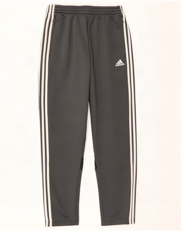 Pantaloni da tuta da uomo Adidas in poliestere grigio medio