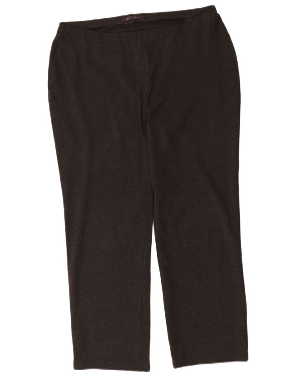 Pantaloni casual regolari da donna Marks & Spencer UK 16 Large W34 L28 Grigio