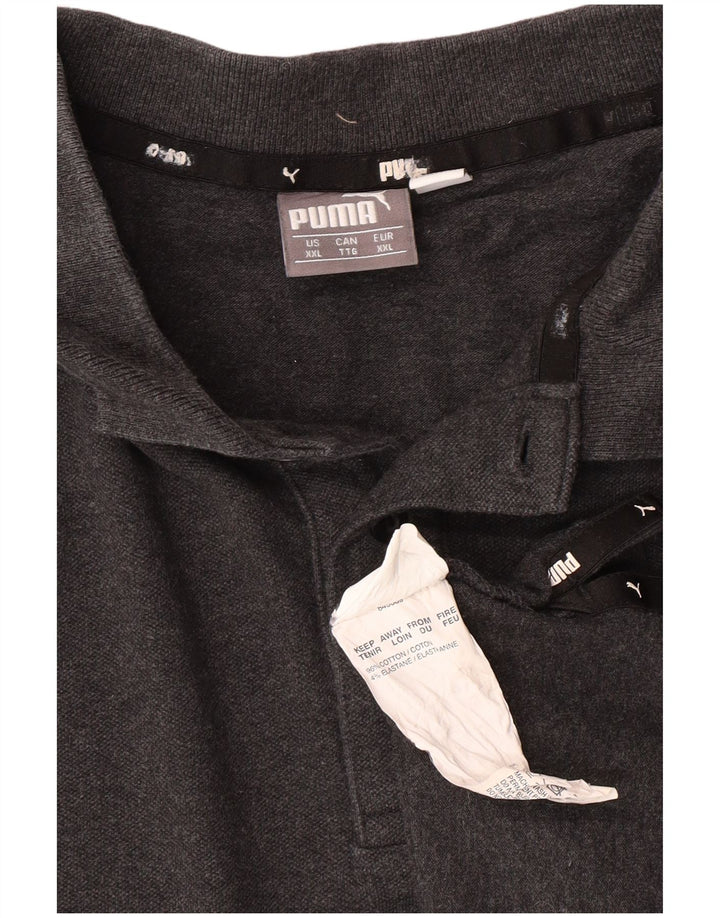 Polo Puma da uomo 2XL in cotone grigio
