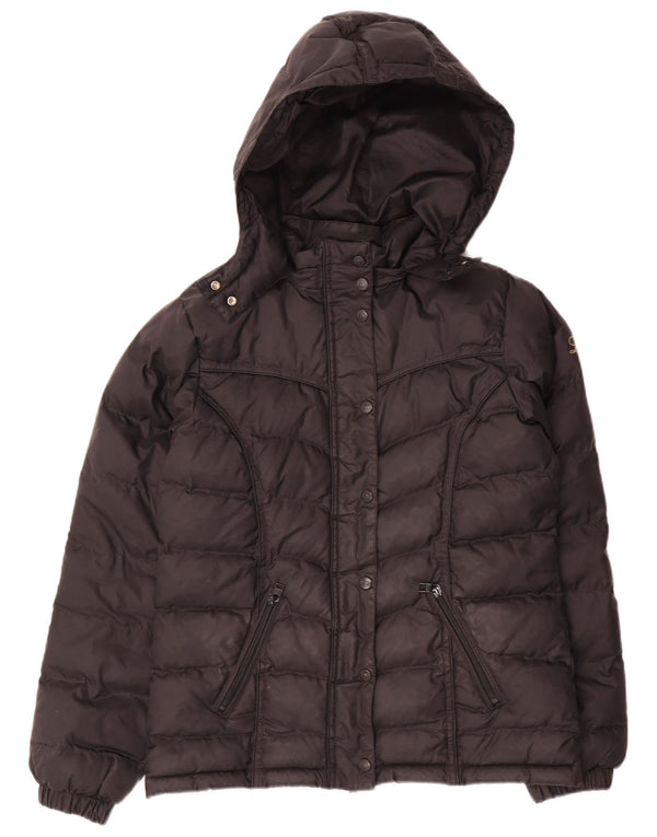 Giacca imbottita oversize con cappuccio da donna Lee UK 6 XS nera in poliammide
