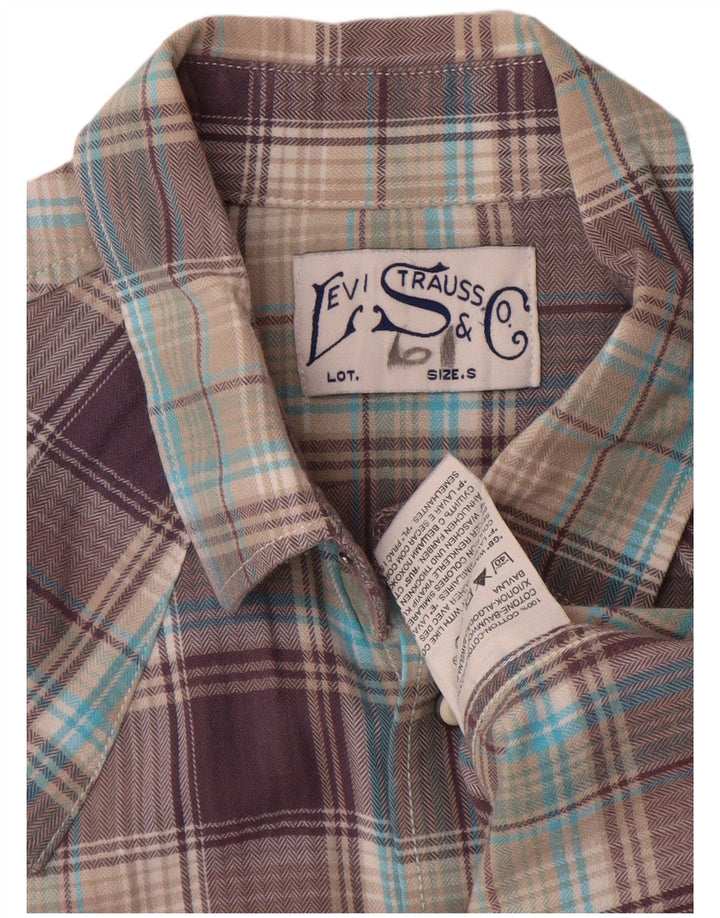 Camicia a maniche corte da uomo Levi's piccola in cotone a quadri multicolore