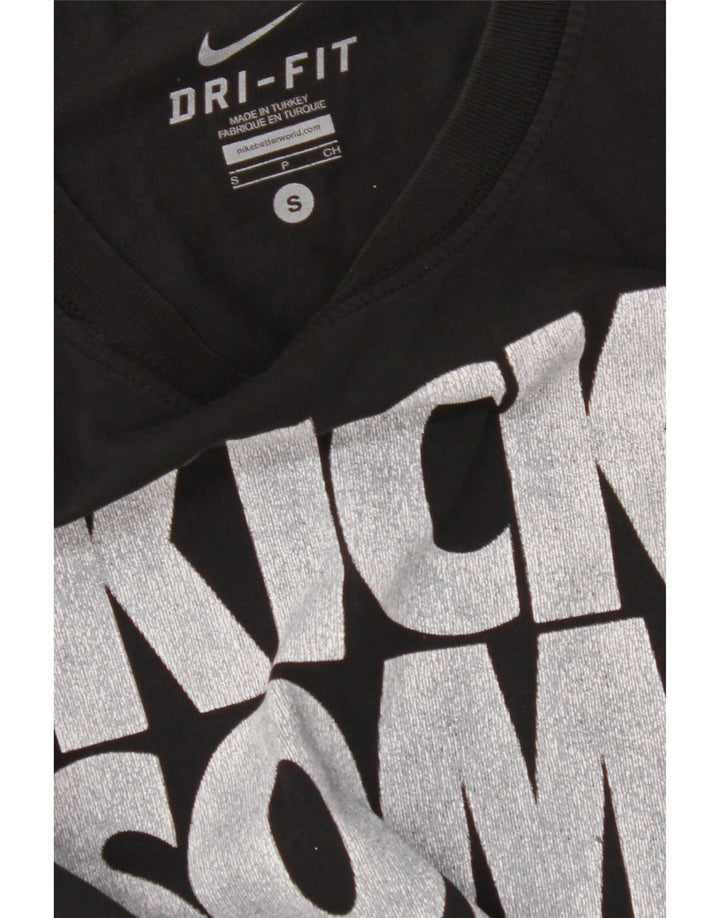 T-shirt grafica Nike Dri Fit da uomo, piccola, nera